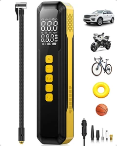 Gonfiatore Pneumatici Compressore Aria Portatile - 5X Pompa Aria Senza Fili Più Veloce 10000Mah per - Foto 1 di 12