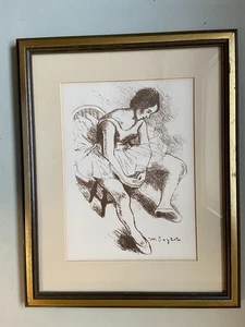 Vintage Ballerina Framed Print Moses M Soyer The Collector's Guild COA 12" x 15" - Picture 1 of 5