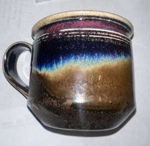 Michael Nowack Cobalt Drip Glaze Mug Artist Signed 1993 Tuscon AZ Vintage Nice - Picture 1 of 9
