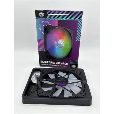 Cooler Master SickleFlow 200 ARGB Gen 2 Square Frame Fan Customizable LEDs Air - Image 1 of 4