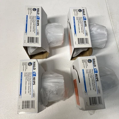 Lote de 4 - 4" Luz Empotrada Lente Ducha Deflector, Blanco/Vidrio, Halo 951PS Foto 1 de 2