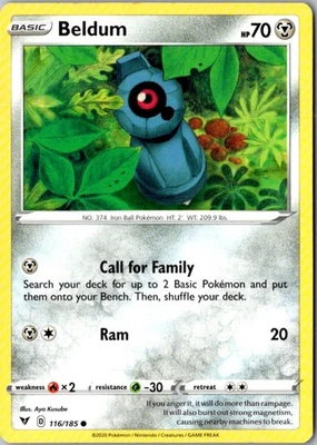 Beldum Normal Common SWSH04: Vivid Voltage 116/185 NM - Image 1 of 2