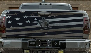 Distressed American Flag Truck Decal Tailgate Sticker 64x23" Waterproof Vinyl US - Picture 1 of 6
