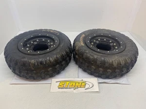 10" HIPER CF1 FRONT WHEELS KENDA KUTTER TIRES 10X5 4/156 YAMAHA YFZ450 BANSHEE - Picture 1 of 14