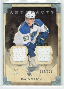 13-14 UD Upper Deck Artifacts  David Perron  /125  Dual Jerseys - Picture 1 of 1