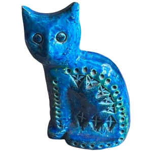 Bitossi Flavia Rimini Blu Katze Figur Italien Mid Century Keramik Dekor - Bild 1 von 3