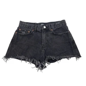 Urban Outfitters BDG Black 100% Cotton High Waisted Cut Off Jean Shorts Size 29 - Picture 1 of 4