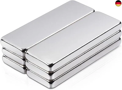 MIN CI 6 Stück Magnete Stark Groß, 30X10X3mm Neodym Magnete Extra Stark Flach M