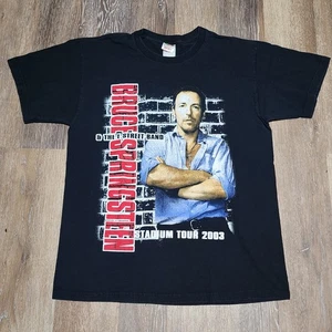 T-shirt noir vintage 2003 Bruce Springsteen E Street Band Stadium Tour homme grand L - Photo 1/8
