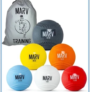 6 Marv Bälle Velo Set (Softshell Plyo Baseball) mit Nähten BRANDNEU - Bild 1 von 4