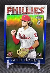 2021 Topps Chrome Ben Baller Alec Bohm 86 Retro RC Blue Refractor /75 - Bild 1 von 2