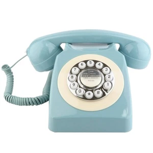 Retro Festnetztelefon Klassisch Vintage Schnurgebunden Telefon Altmodisch Wählscheibe Po... - Bild 1 von 8