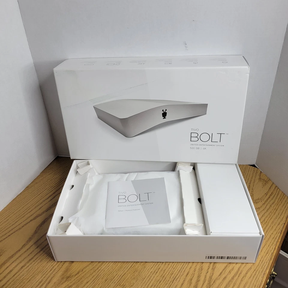 TiVo Bolt Vox DVR 500GB 4K UHD Media Streaming TCD849500V w/ Remote (No HDD) - Image 1 of 4