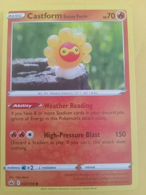 Castform Sunny Form 022/198 Swsh06: Sword & Shield - Chilling Reign Regular - Image 1 of 2