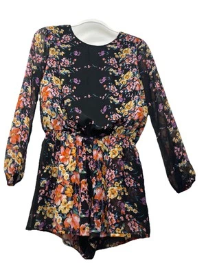 Lucca Couture女式小号花卉长袖皇冠短裤 — 第 1/4 张图片