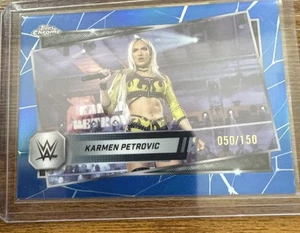 2025 Topps Chrome WWE - Karmen Petrovic #110 Blue Refractor /150 - Picture 1 of 1