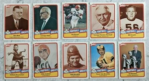 1989 Football Greats LOT OF 10 CARDS Jim Brown Graham NM Philadelphia Swell MT - Picture 1 of 3