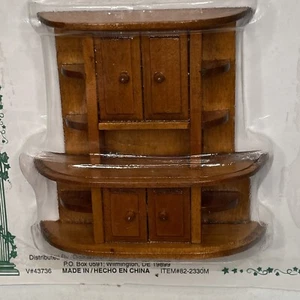 Midwestern Home Holz Miniatur Puppenhaus Möbel Schrank Küche Esszimmer Neu in Verpackung - Bild 1 von 8