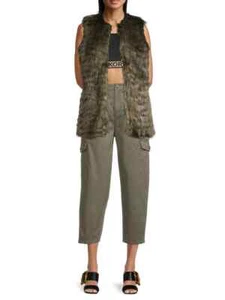 Chaleco de piel sintética Michael Kors Glam Tiger mediano - Imagen 1 de 7