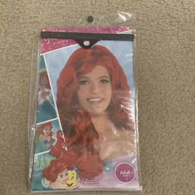 NUEVA PELUCA ARIEL Disney Licenciada La Sirenita Princesa Adulta Roja Halloween Foto 1 de 2