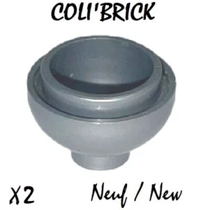 Lego 15395 - 2x Rundstein / Brick Round 2x2 Dome Bottom - Flat Silver - NEU - Bild 1 von 1