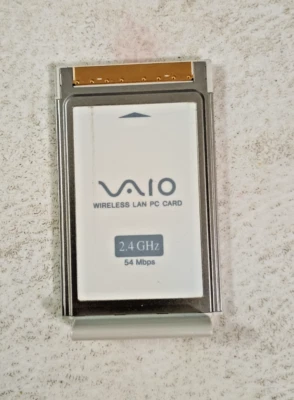 OEM SONY PICTUREBOOK PCMCIA WIRELESS LAN PC CARD PCWA-C3000S 2.4GHz 54MBPS 32BIT - Image 1 of 2