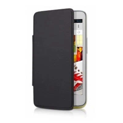 ALCATEL CUSTODIA FLIP COVER BOOK CASE ORIGINALE PER OT-SCRIBE EASY NERA BLACK - Immagine 1 di 4