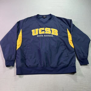VINTAGE UC Santa Barbara Gauchos Jacket Mens Large Windbreaker Pullover UCSB - Picture 1 of 10