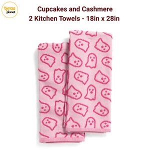 Cupcakes und Kaschmir 2er Set Jacquard Geister Küchentücher Halloween 18"x28" - Bild 1 von 4