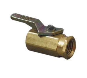 1/4" Brass Ball Valve Female NPT x Female NPT Full Port Mini Ball Valve 2 Pcs - Picture 1 of 3
