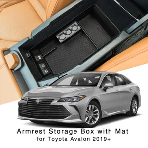 For Toyota Avalon 2019+ Center Console Organizer Armrest Storage Box Tray w/ Mat - Picture 1 of 10