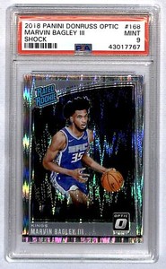 2018-19 Donruss Optic Rated Shock Marvin Bagley III Rookie #168 PSA 9 Sacramento