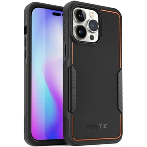 Funda para iPhone 14 Pro | Poética Resistente Ligera Delgada Cubierta Antigolpes Negra - Imagen 1 de 6