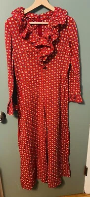 Vintage Red Bell Bottom Jumpsuit Jumper/Clown 70’s Small Halloween - Image 1 of 3