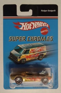Hot Wheels 2006 Super Chromes Rodger Dodger cromo dorado con llamas - Imagen 1 de 3