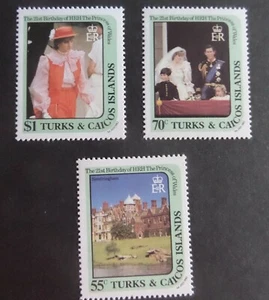 Turks & Caicos 1982 21st Birthday Princess Wales SG709/11 MNH UM unmounted mint - Imagen 1 de 1