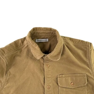 Outerknown Hemd Herren klein beige Decke 100% Bio Bronze Baumwolle Flanell - Bild 1 von 11
