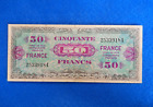 1944 France 50 Cinquante Francs Allied Military Currency/Paper Money Wwii Ww2💎