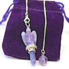 Amethyst Angel  Pendant CAN ALSO BE USED AS A BRACLET. with velvet Pouch