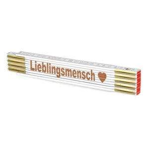 Zollstock mit Gravur "Lieblingsmensch" / Geschenk / Muttertag / Vatertag / Gebur - Bild 1 von 1