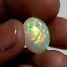 7.8 Cts Natural AAA Grade Green Red Yellow Fire Ethiopian Opal Oval Cabochon