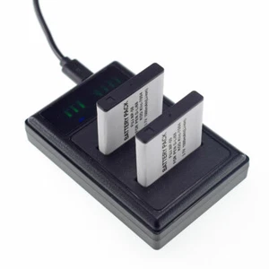 2X Battery+LED charger for Fujifilm NP-50 NP-50A Fuji FinePix XP170 XP200 Camera - Picture 1 of 10