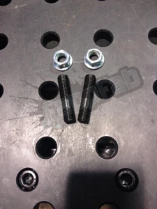 M10x1.25 Exhaust Stud with Serrated Flange Nut 42.5mm Long - 2 Studs + 2 Nuts - Bild 1 von 6