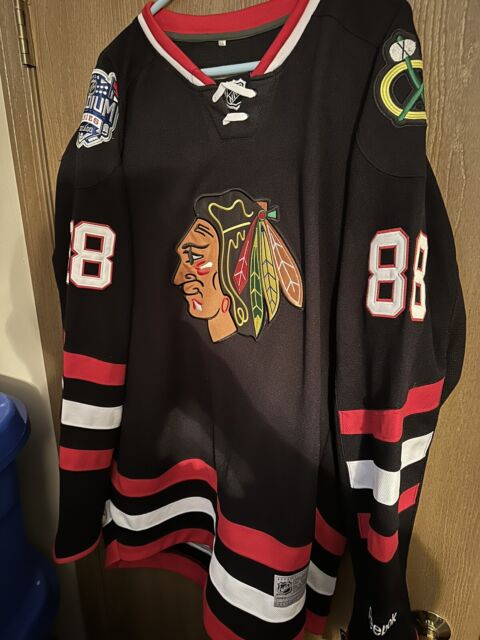  Blackhawks Jerseys with Hawk Crest - Offered in Three (3)  Colors and 10 Sizes, We Add Your Name and Number (Black, Adult S) : Clothing,  Shoes & Jewelry