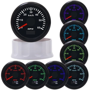 52mm Digital GPS Tacho 0-60km/h Tacho für Auto Boot Motorrad - Bild 1 von 22