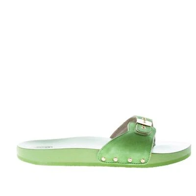 SCHOLL chaussures femme Iconic Pescura Natalie clog made in green suede F29847 - Photo 1/4