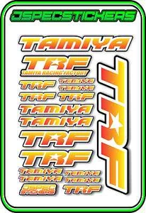 TRF TAMIYA RC STICKER REMOTE CONTROL STICKERS 418 RACING MODEL A5 R/C RED FADE W - Picture 1 of 8