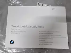NEW GENUINE BMW E36 Z3 SUPPLEMENTARY MANUAL HANDBOOK 01499790338 - Picture 1 of 4