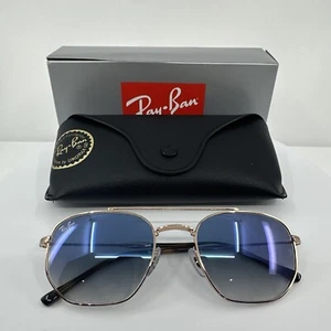 New Ray Ban Sunglasses RB 3707 C. 9202/3F Gold with Blue Gradient Lenses 54-20mm - Picture 1 of 15