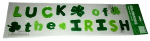 Barra de gel para ventana del día de San Patricio ~ SUERTE DE LOS IRLANDESES - Imagen 1 de 1